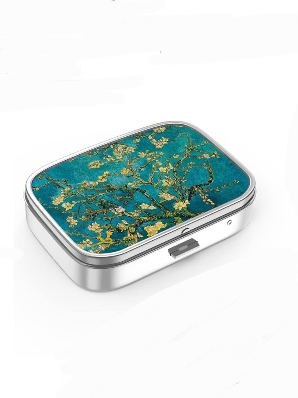 Van Gogh Almond Blossom Pill Box 2 Compartment Pill Case / Pill Organizer BNIB - Picture 12 of 16